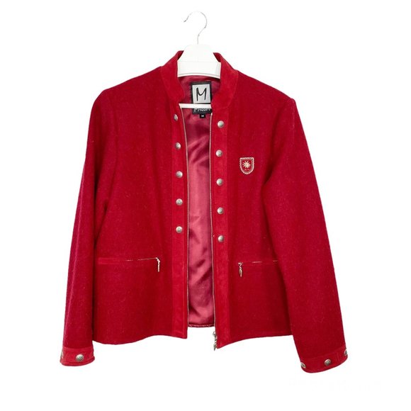 M. MILLER Red Wool & Alpaca Jacket M - Picture 14 of 15